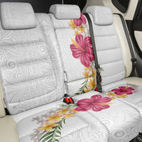 Hawaiian Plumeria and Hibiscus Back Car Seat Cover White Mode