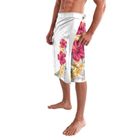 Hawaiian Plumeria and Hibiscus Lavalava White Mode