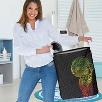 Hawaiian Traditional Tattoos Laundry Basket Kakau Tribal Tropical Plant Motif Kanaka Maoli Flag Color Inspired