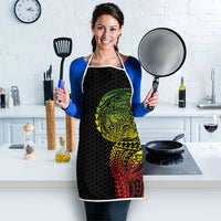 Hawaiian Traditional Tattoos Apron Kakau Tribal Tropical Plant Motif Kanaka Maoli Flag Color Inspired