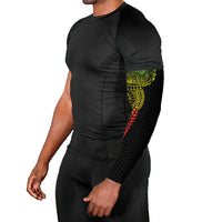 Hawaiian Traditional Tattoos Arm Sleeves Kakau Tribal Tropical Plant Motif Kanaka Maoli Flag Color Inspired