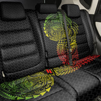 Hawaiian Traditional Tattoos Back Car Seat Cover Kakau Tribal Tropical Plant Motif Kanaka Maoli Flag Color Inspired