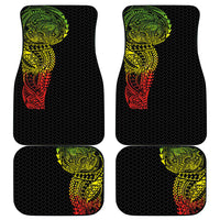 Hawaiian Traditional Tattoos Car Mats Kakau Tribal Tropical Plant Motif Kanaka Maoli Flag Color Inspired