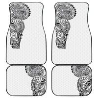 Hawaiian Traditional Tattoos Car Mats Kakau Tribal Tropical Plant Motif White Color