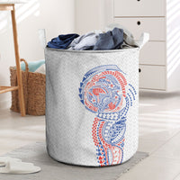 Hawaiian Traditional Tattoos Laundry Basket Kakau Tribal Tropical Plant Motif Hawaii Flag Color Inspired