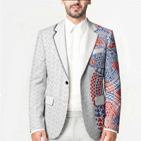 Hawaiian Traditional Tattoos Blazer Kakau Tribal Tropical Plant Motif Hawaii Flag Color Inspired