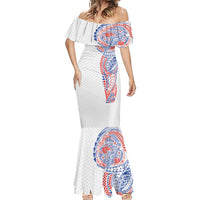 Hawaiian Traditional Tattoos Mermaid Dress Kakau Tribal Tropical Plant Motif Hawaii Flag Color Inspired