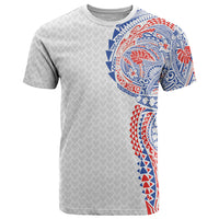 Hawaiian Traditional Tattoos T Shirt Kakau Tribal Tropical Plant Motif Hawaii Flag Color Inspired
