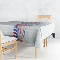 Hawaiian Traditional Tattoos Tablecloth Kakau Tribal Tropical Plant Motif Hawaii Flag Color Inspired
