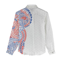 Hawaiian Traditional Tattoos Women Casual Shirt Kakau Tribal Tropical Plant Motif Hawaii Flag Color Inspired