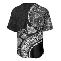 Hawaiian Kakau Tribal Sea Animals Tattoos Baseball Jersey Black Color LT03 - Polynesian Pride