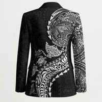 Hawaiian Kakau Tribal Sea Animals Tattoos Blazer Black Color LT03 - Polynesian Pride