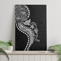 Hawaiian Kakau Tribal Sea Animals Tattoos Canvas Wall Art Black Color LT03 - Polynesian Pride
