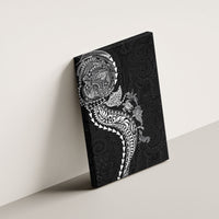Hawaiian Kakau Tribal Sea Animals Tattoos Canvas Wall Art Black Color LT03 - Polynesian Pride