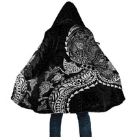 Hawaiian Kakau Tribal Sea Animals Tattoos Cloak Black Color LT03 Unisex Black - Polynesian Pride