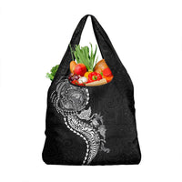 Hawaiian Kakau Tribal Sea Animals Tattoos Grocery Bag Black Color LT03 1-pack One Size Black - Polynesian Pride