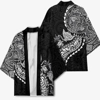Hawaiian Kakau Tribal Sea Animals Tattoos Kimono Black Color LT03 - Polynesian Pride
