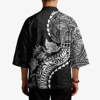 Hawaiian Kakau Tribal Sea Animals Tattoos Kimono Black Color LT03 - Polynesian Pride