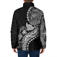 Hawaiian Kakau Tribal Sea Animals Tattoos Padded Jacket Black Color LT03 - Polynesian Pride