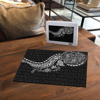 Hawaiian Kakau Tribal Sea Animals Tattoos Puzzle Black Color LT03 - Polynesian Pride