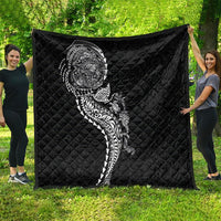 Hawaiian Kakau Tribal Sea Animals Tattoos Quilt Black Color LT03 - Polynesian Pride