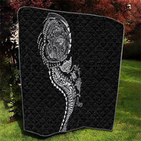 Hawaiian Kakau Tribal Sea Animals Tattoos Quilt Black Color LT03 - Polynesian Pride