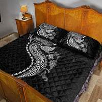 Hawaiian Kakau Tribal Sea Animals Tattoos Quilt Bed Set Black Color LT03 - Polynesian Pride