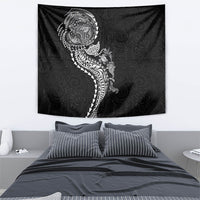 Hawaiian Kakau Tribal Sea Animals Tattoos Tapestry Black Color LT03 - Polynesian Pride