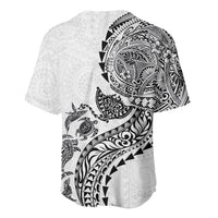 Hawaiian Kakau Tribal Sea Animals Tattoos Baseball Jersey White Color