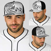 Hawaiian Kakau Tribal Sea Animals Tattoos Baseball Net Cap White Color LT03 - Polynesian Pride