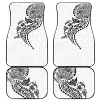 Hawaiian Kakau Tribal Sea Animals Tattoos Car Mats White Color LT03 - Polynesian Pride