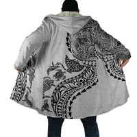 Hawaiian Kakau Tribal Sea Animals Tattoos Cloak White Color LT03 - Polynesian Pride