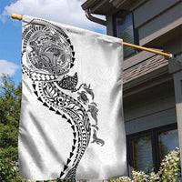 Hawaiian Kakau Tribal Sea Animals Tattoos Garden Flag White Color LT03 - Polynesian Pride