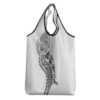 Hawaiian Kakau Tribal Sea Animals Tattoos Grocery Bag White Color LT03 - Polynesian Pride