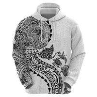 Hawaiian Kakau Tribal Sea Animals Tattoos Hoodie White Color LT03 - Polynesian Pride