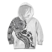 Hawaiian Kakau Tribal Sea Animals Tattoos Kid Hoodie White Color LT03 Hoodie White - Polynesian Pride