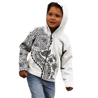 Hawaiian Kakau Tribal Sea Animals Tattoos Kid Hoodie White Color LT03 - Polynesian Pride