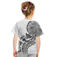 Hawaiian Kakau Tribal Sea Animals Tattoos Kid T Shirt White Color