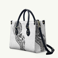 Hawaiian Kakau Tribal Sea Animals Tattoos Leather Bag White Color LT03 White - Polynesian Pride