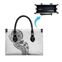 Hawaiian Kakau Tribal Sea Animals Tattoos Leather Bag White Color LT03 - Polynesian Pride