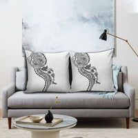 Hawaiian Kakau Tribal Sea Animals Tattoos Pillow Cover White Color LT03 - Polynesian Pride