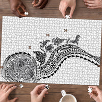 Hawaiian Kakau Tribal Sea Animals Tattoos Puzzle White Color LT03 - Polynesian Pride