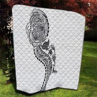 Hawaiian Kakau Tribal Sea Animals Tattoos Quilt White Color LT03 - Polynesian Pride