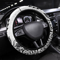 Hawaiian Kakau Tribal Sea Animals Tattoos Steering Wheel Cover White Color LT03 Universal Fit White - Polynesian Pride