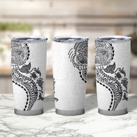 Hawaiian Kakau Tribal Sea Animals Tattoos Tumbler Cup White Color LT03 - Polynesian Pride