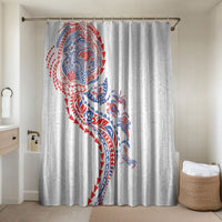 Hawaiian Kakau Tribal Sea Animals Tattoos Bathroom Set Hawaii Flag Color Inspired