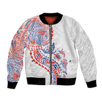 Hawaiian Kakau Tribal Sea Animals Tattoos Bomber Jacket Hawaii Flag Color Inspired LT03 Unisex Multicolor - Polynesian Pride