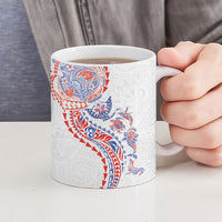 Hawaiian Kakau Tribal Sea Animals Tattoos Ceramic Mug Hawaii Flag Color Inspired LT03 - Polynesian Pride