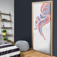 Hawaiian Kakau Tribal Sea Animals Tattoos Door Cover Hawaii Flag Color Inspired