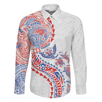 Hawaiian Kakau Tribal Sea Animals Tattoos Family Matching Mermaid Dress and Hawaiian Shirt Hawaii Flag Color Inspired